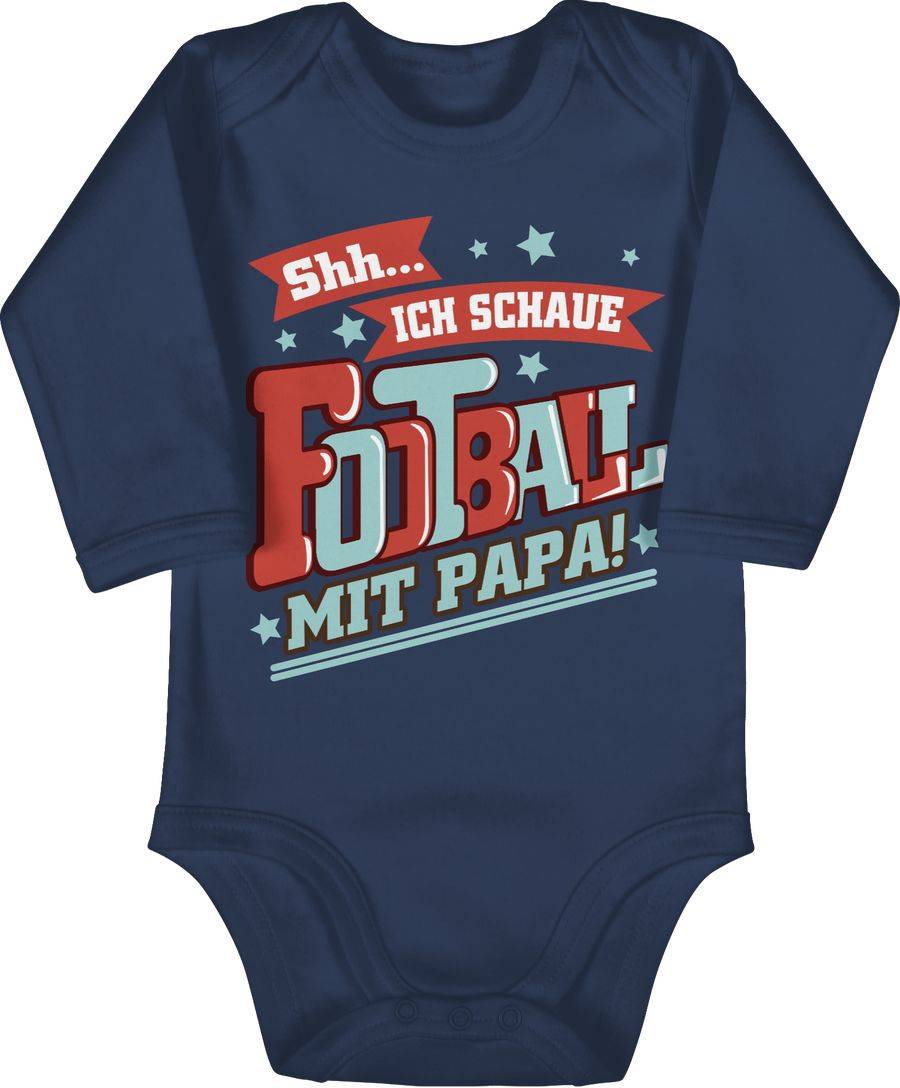 Shirtracer Shh Ich schaue Football mit Papa! - bunt Shirts & Mehr Shirtracer