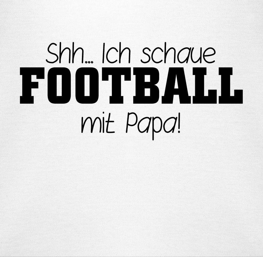 Shirtracer Shh Ich Schaue Football Mit Papa! - Schwarz: T-Shirt Rucksack Shirtracer