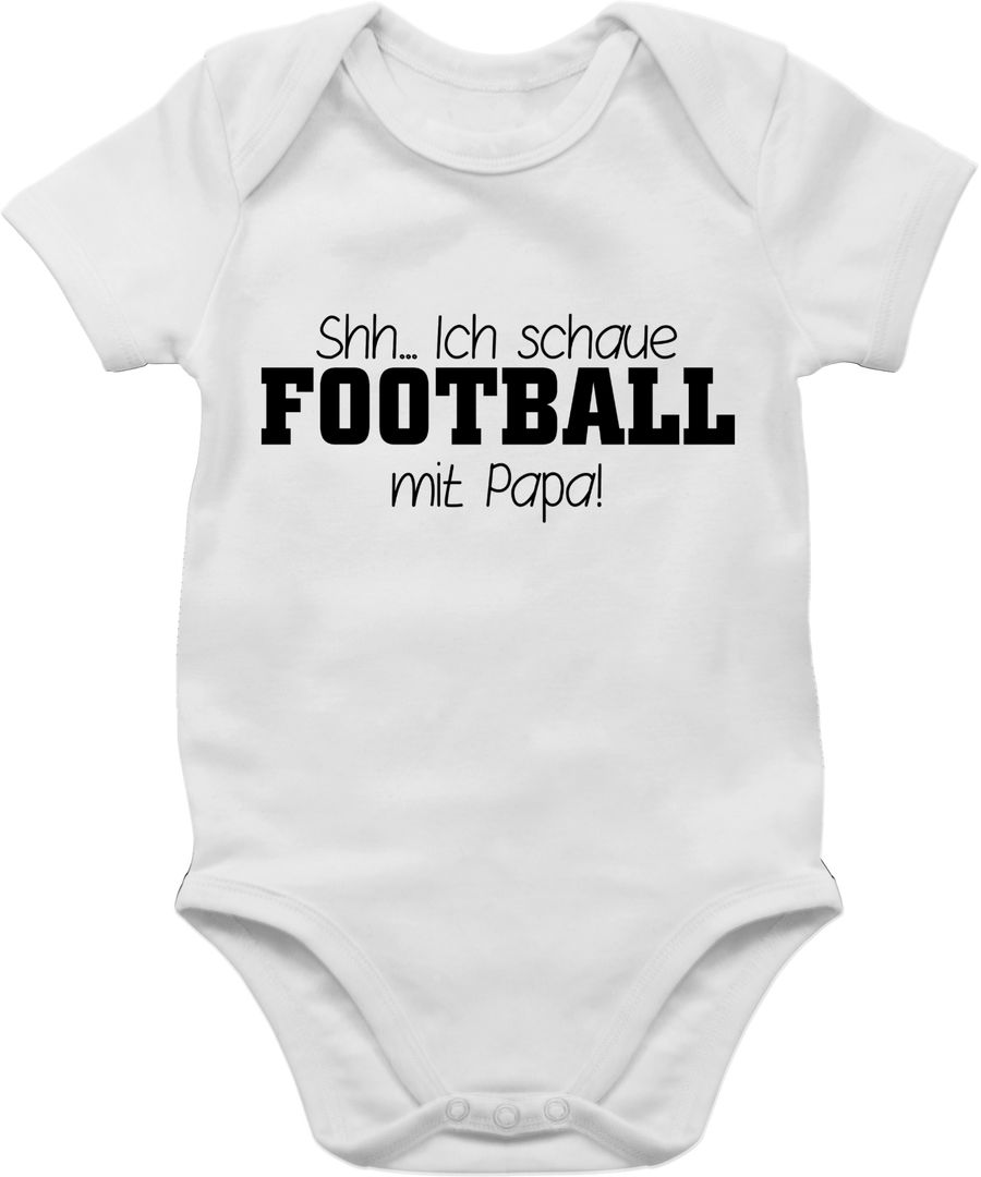 Shirtracer Shh Ich schaue Football mit Papa! - schwarz: T-Shirt Rucksack Shirtracer