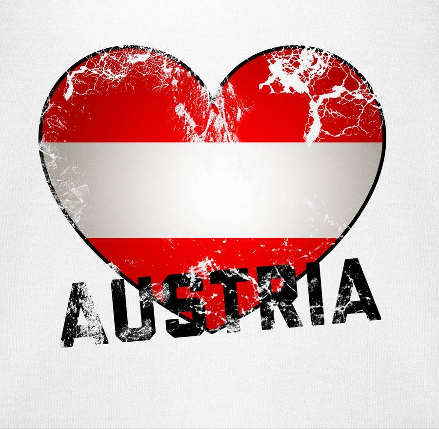 Shirtracer Austria Herz Vintage Shirtracer