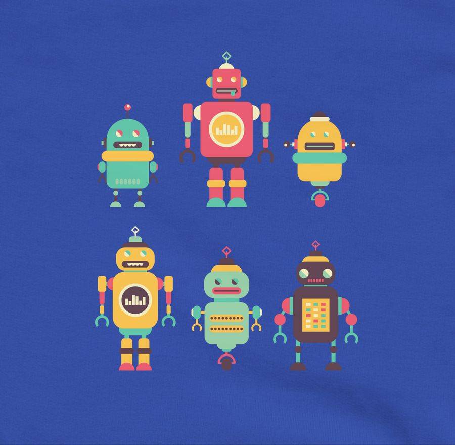 Shirtracer Bunte Roboter: Tshirt Gym Bag Shirtracer
