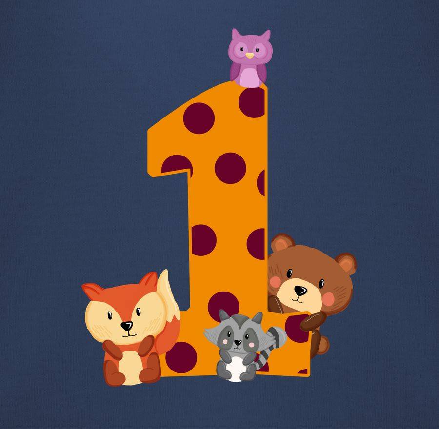 Shirtracer Eins Waldtiere Shirts & Mehr Shirtracer