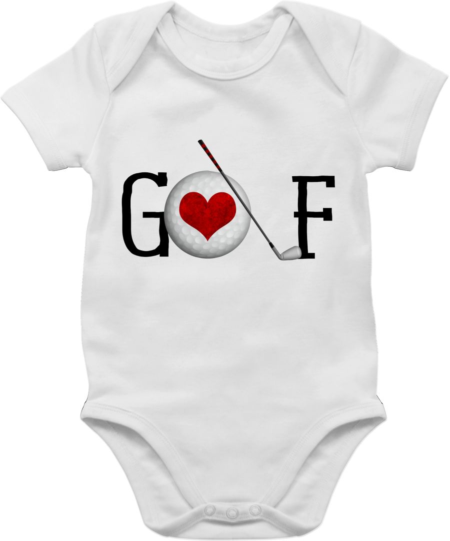 Shirtracer Golf Herz Schriftzug Shirtracer