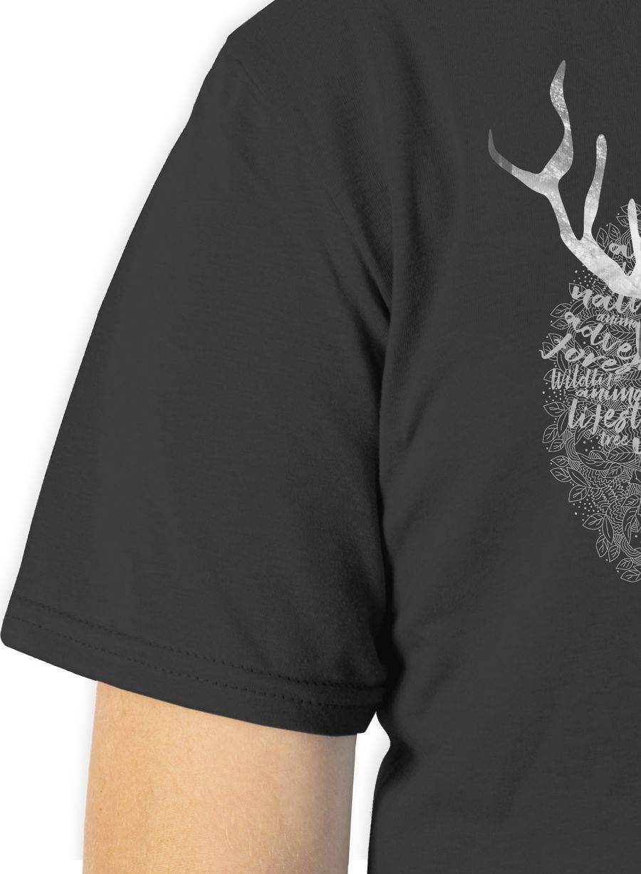 Shirtracer Hirsch Grau: Tshirt Rucksack Shirtracer