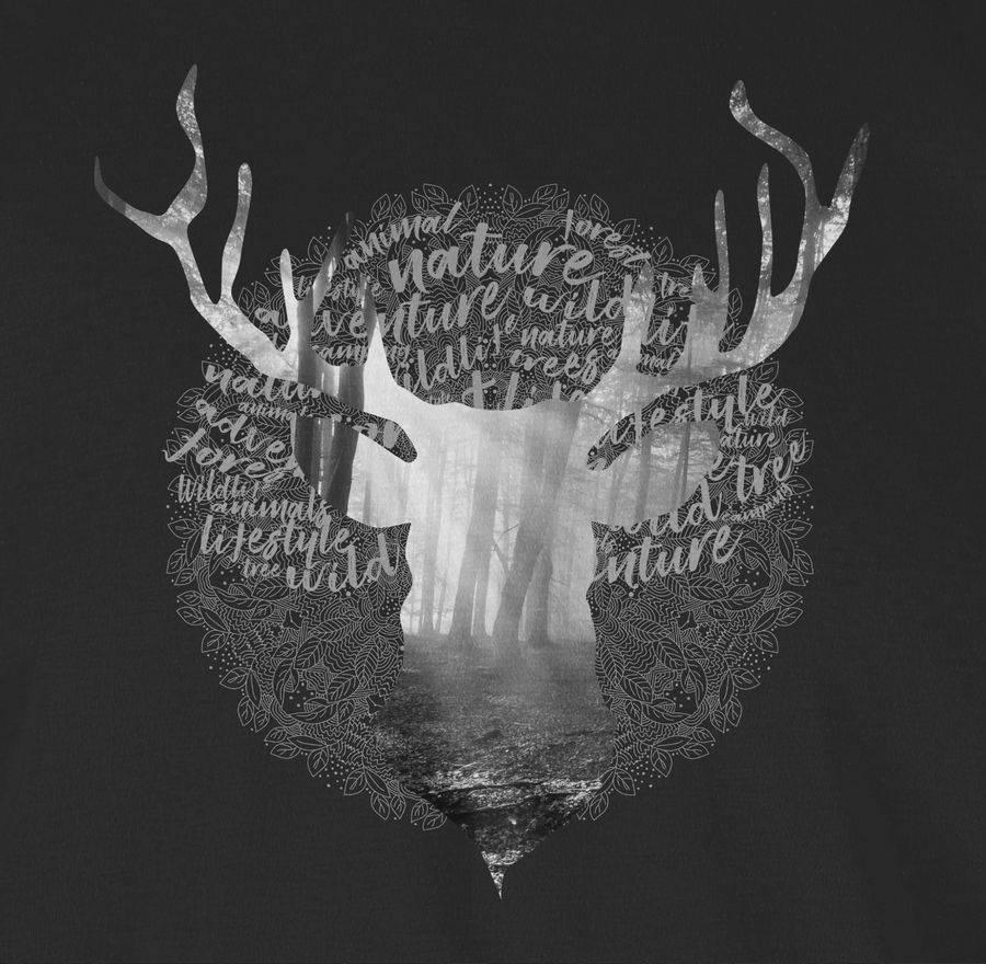 Shirtracer Hirsch Grau: Tshirt Rucksack Shirtracer