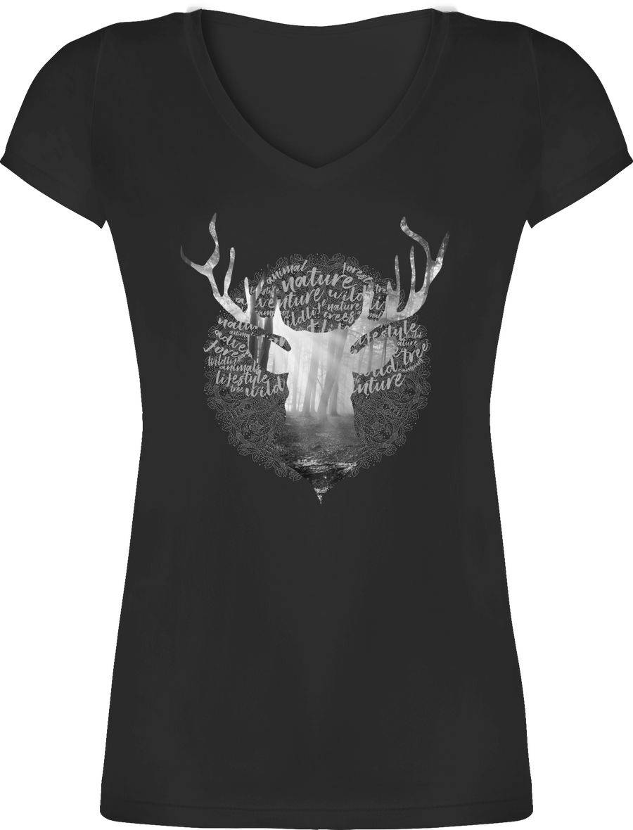 Shirtracer Hirsch Grau: Tshirt Rucksack Shirtracer