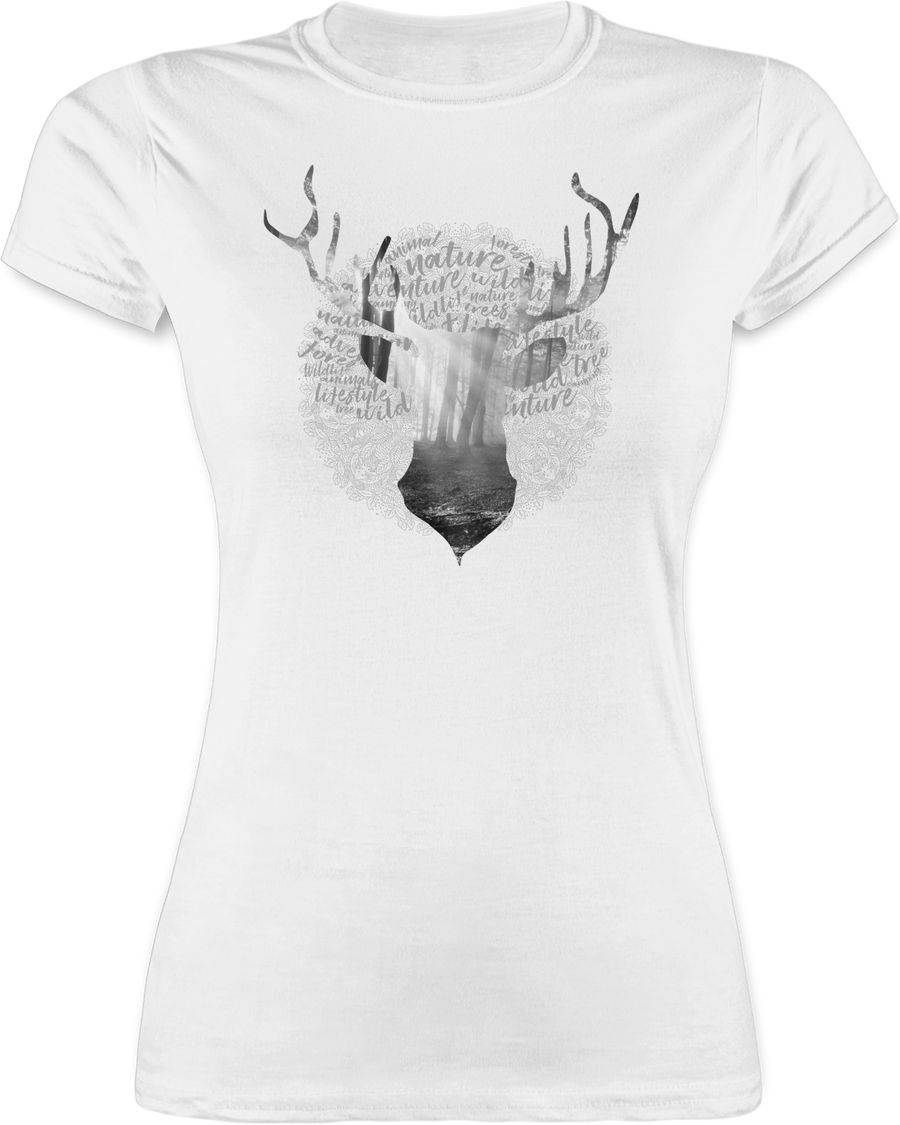 Shirtracer Hirsch Grau: Tshirt Rucksack Shirtracer