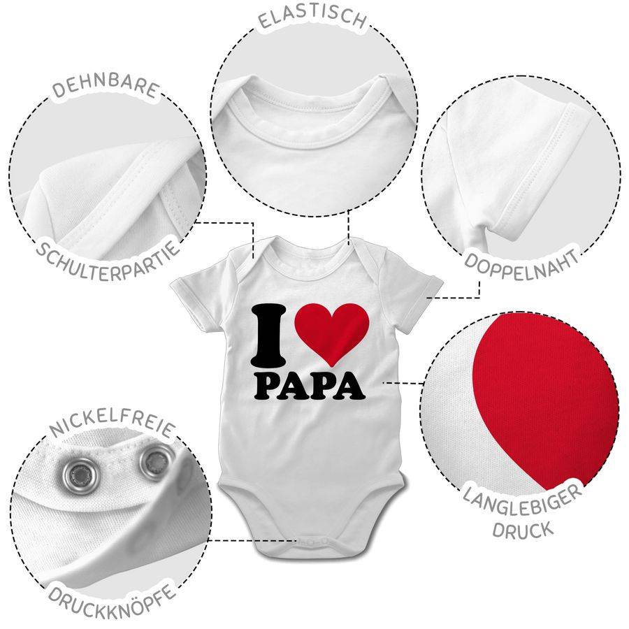 Shirtracer I Love Papa: Tshirt Rucksack Shirtracer