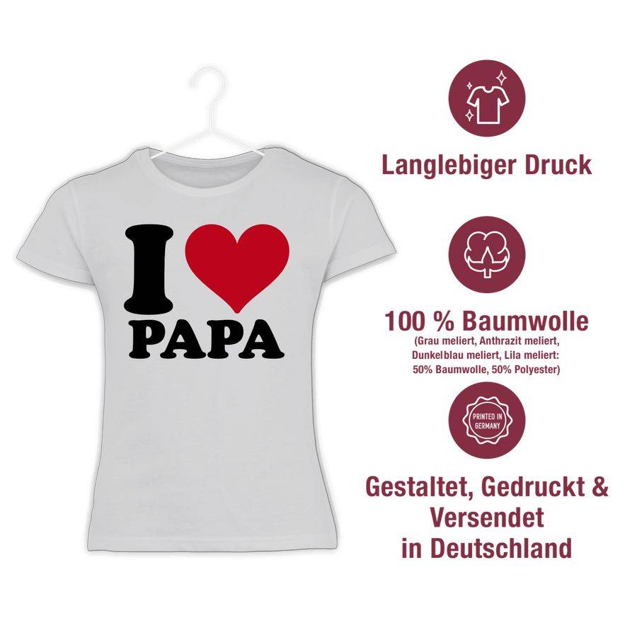 Shirtracer I Love Papa: Tshirt Rucksack Shirtracer