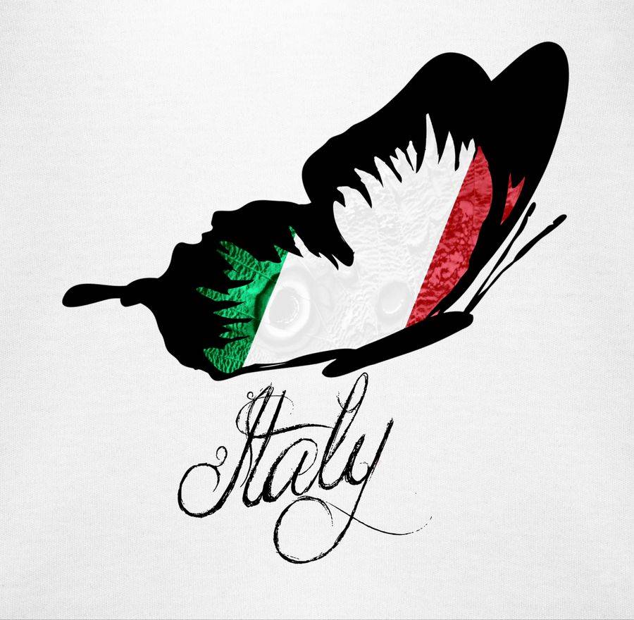 Shirtracer Italy Schmetterling Shirtracer