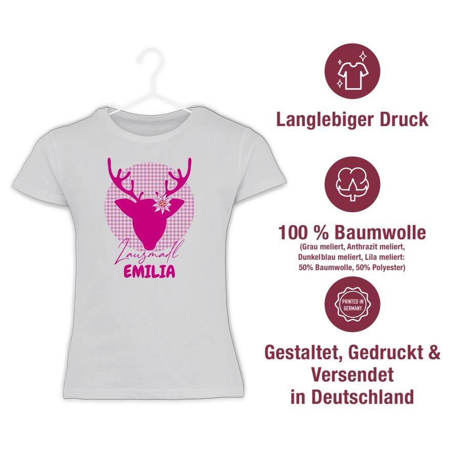 Shirtracer Lausmadl Hirsch Shirts & Mehr Shirtracer