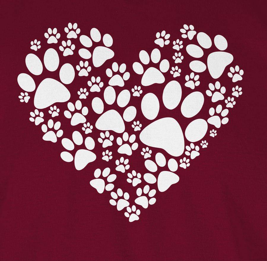 Shirtracer Pfoten Herz: Tshirt Gym Bag Shirtracer