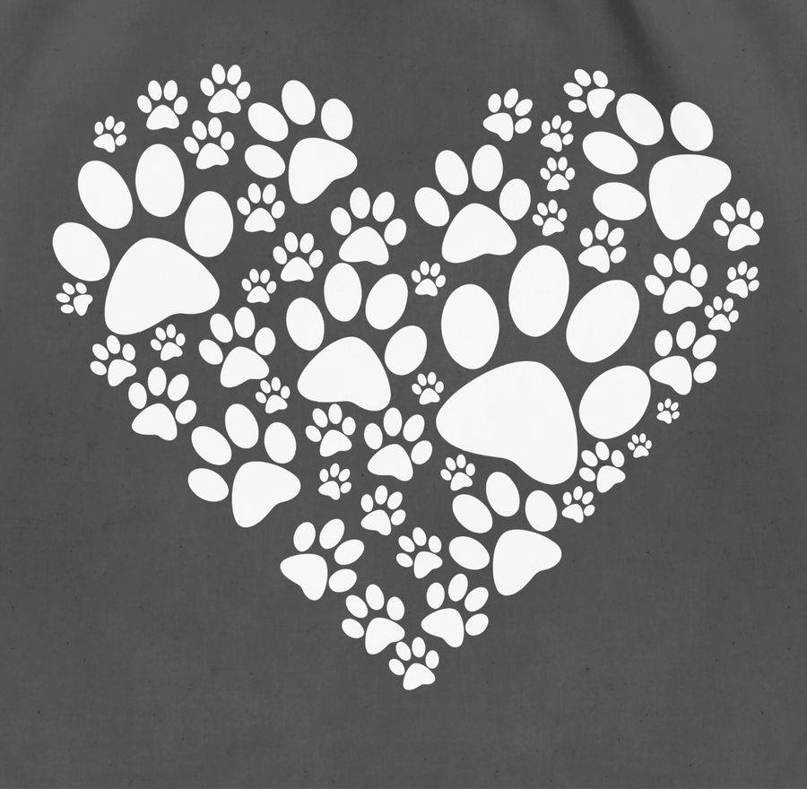 Shirtracer Pfoten Herz: Tshirt Gym Bag Shirtracer