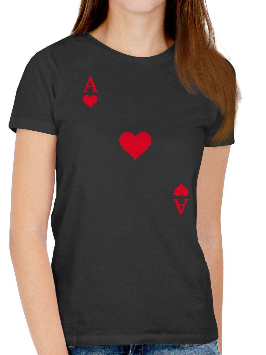 Shirtracer Spielkarte Herz Shirts & Mehr Shirtracer