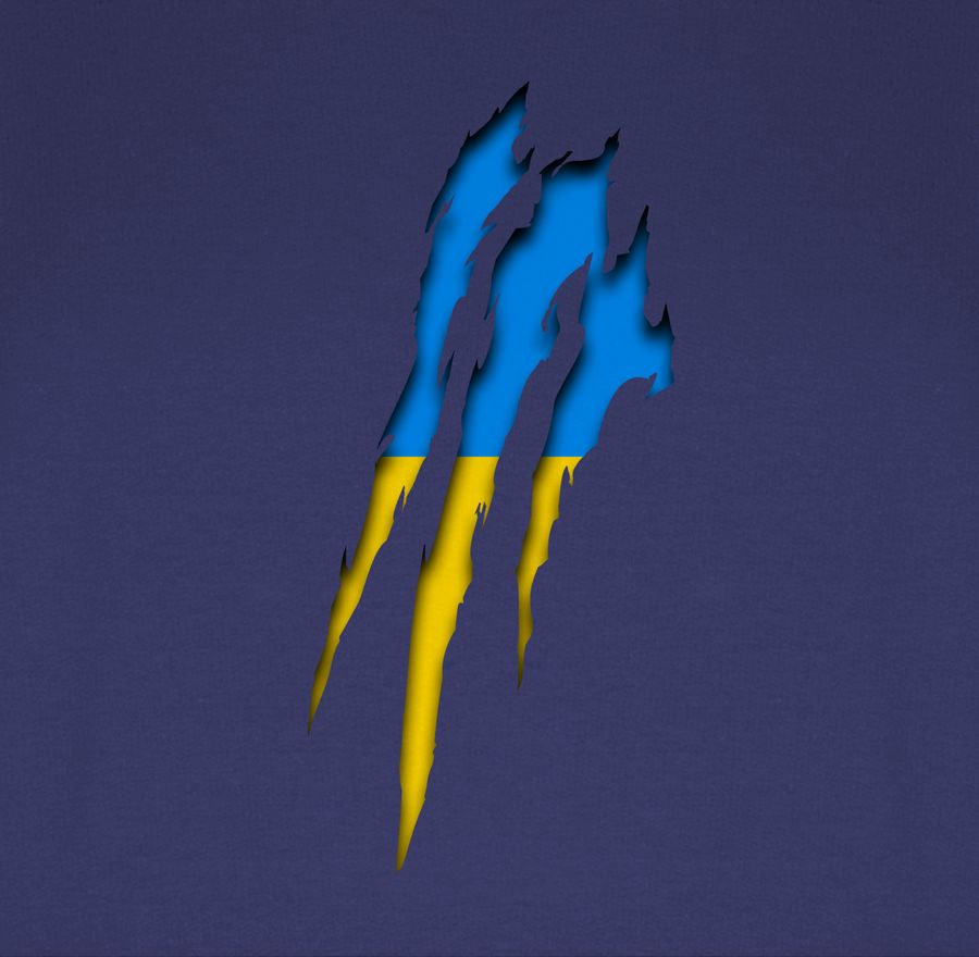 Shirtracer Ukraine Krallenspuren Shirtracer