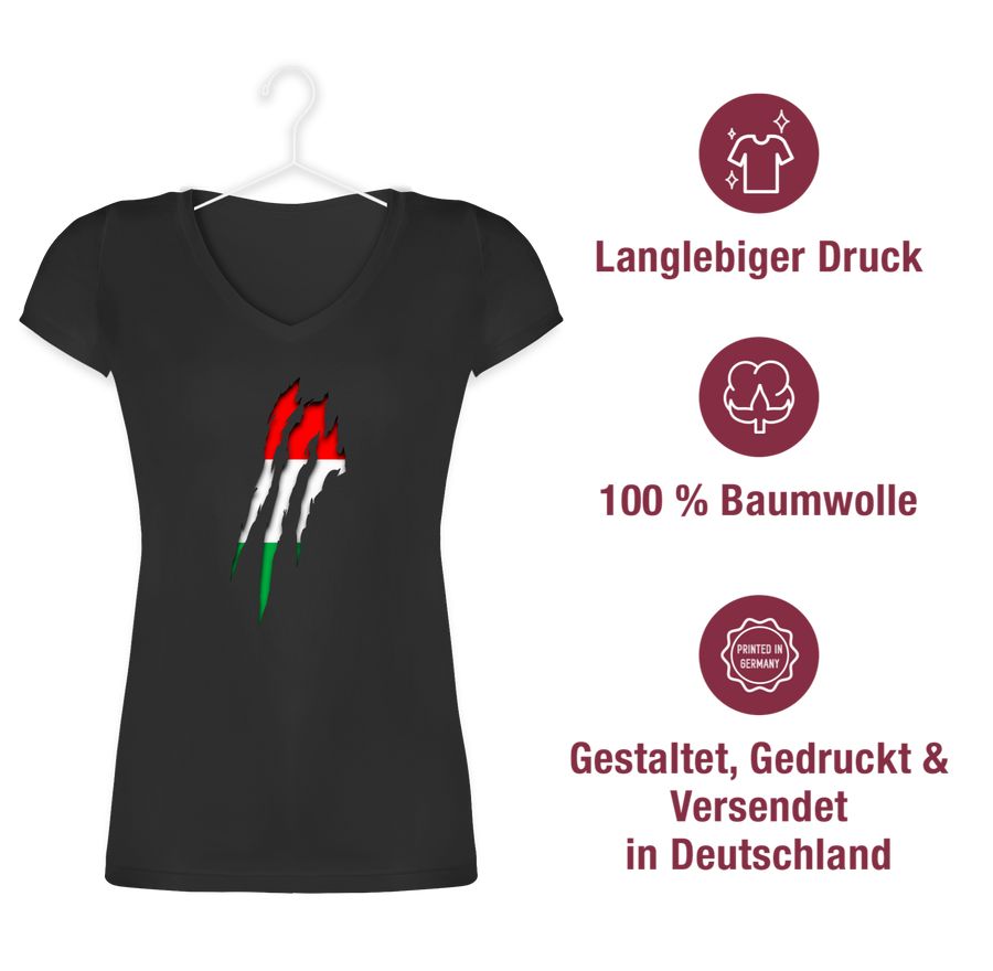 Shirtracer Ungarn Krallenspuren Shirtracer