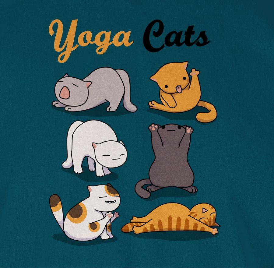 Shirtracer Yoga Cats: T-Shirt Rucksack Shirtracer