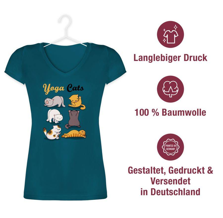 Shirtracer Yoga Cats: T-Shirt Rucksack Shirtracer