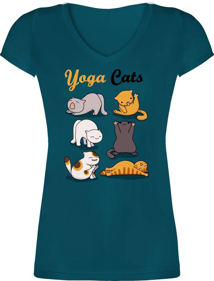 Shirtracer Yoga Cats: T-Shirt Rucksack Shirtracer