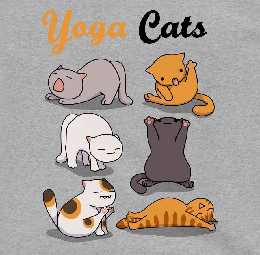 Shirtracer Yoga Cats: T-Shirt Rucksack Shirtracer
