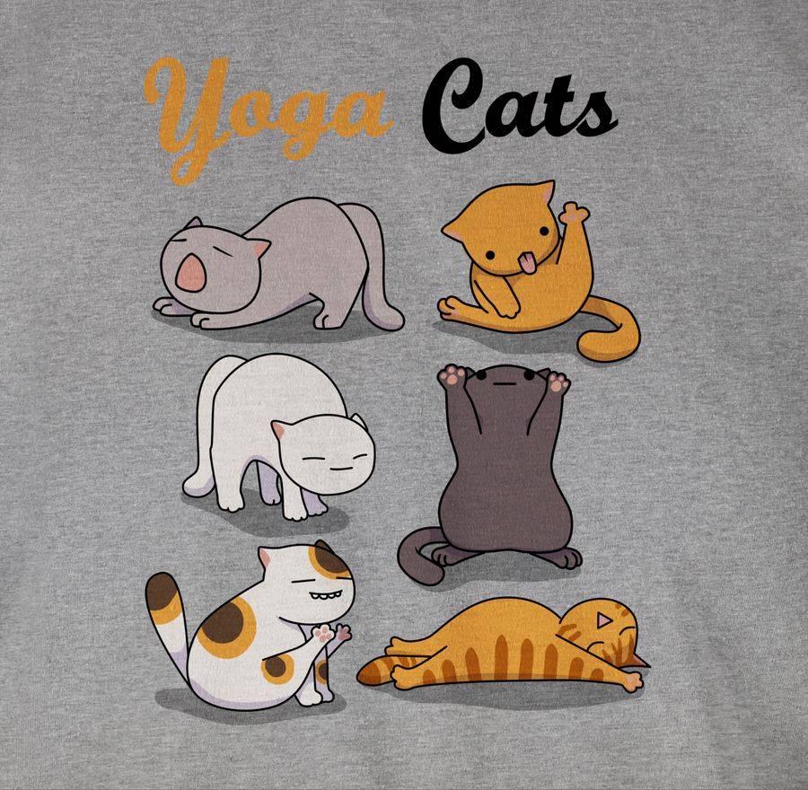 Shirtracer Yoga Cats: T-Shirt Rucksack Shirtracer