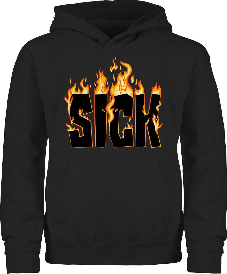Shirtracer Sick - Flammen: Tshirt Turnbeutel Shirtracer