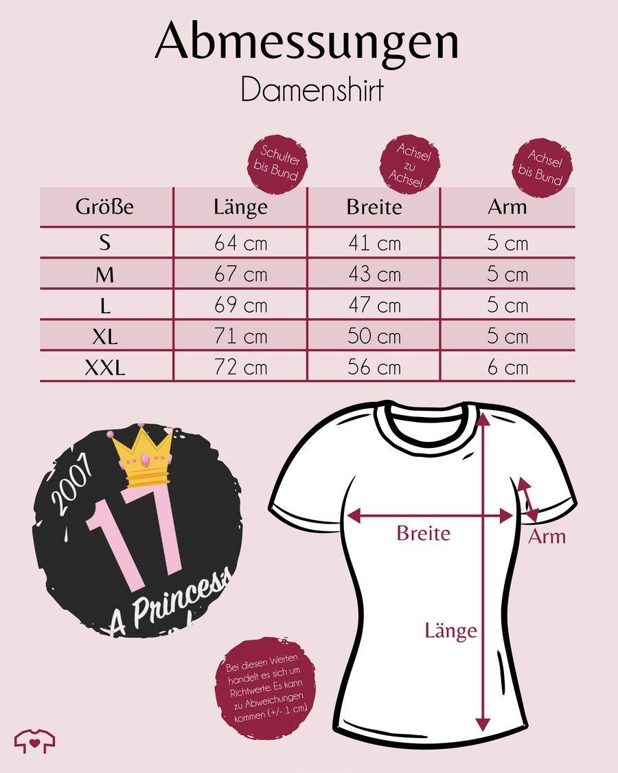 Shirtracer Siebzehnter Mädchen Princess 2007: T-Shirt Turnbeutel Shirtracer