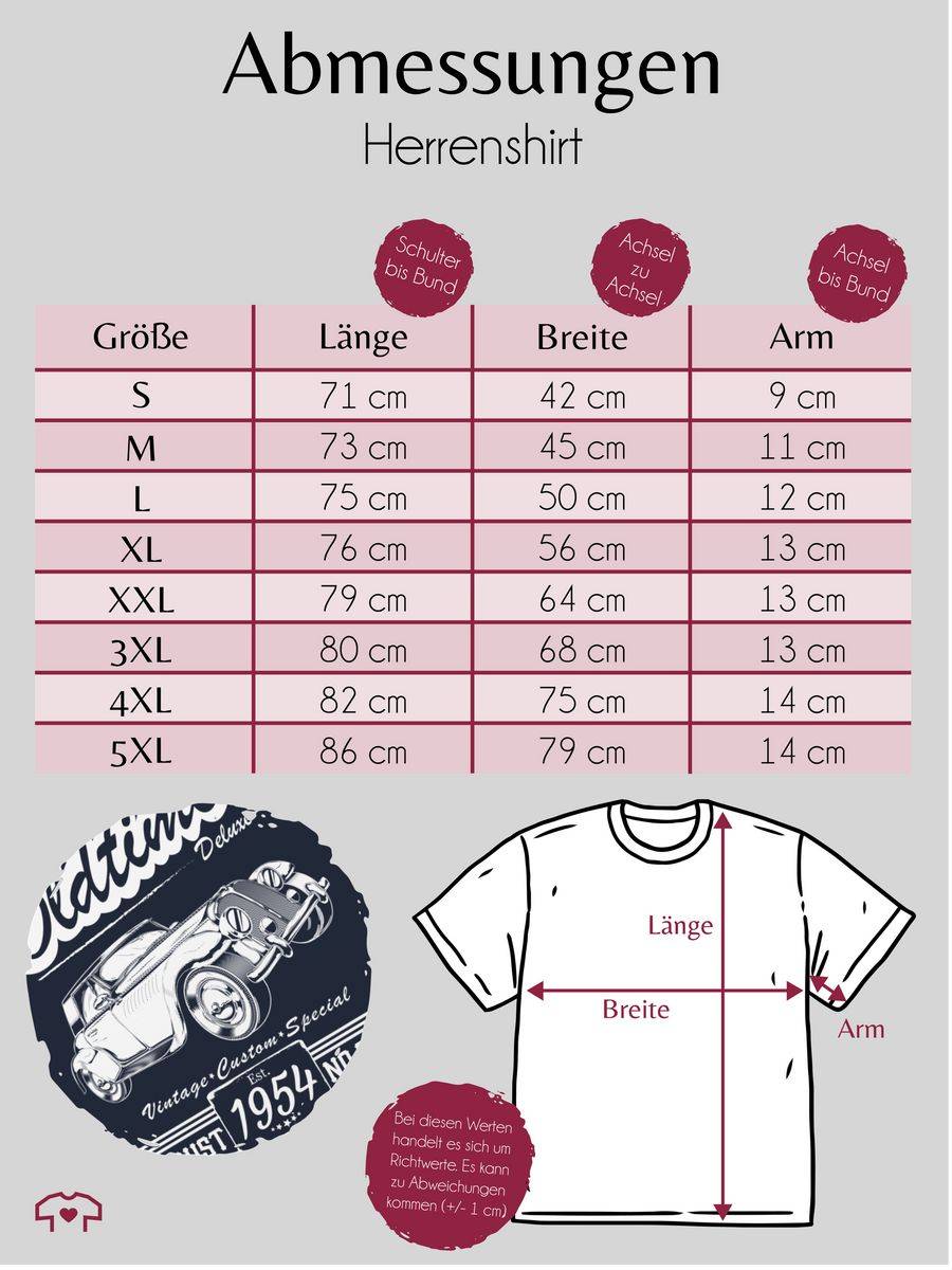 Shirtracer Siebzig Oldtimer Baujahr 1954 Shirts & Mehr Shirtracer