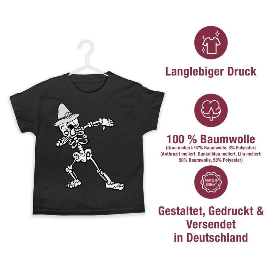 Shirtracer Skelett Dab Wiesn Junge: T-Shirt Gym Bag Shirtracer
