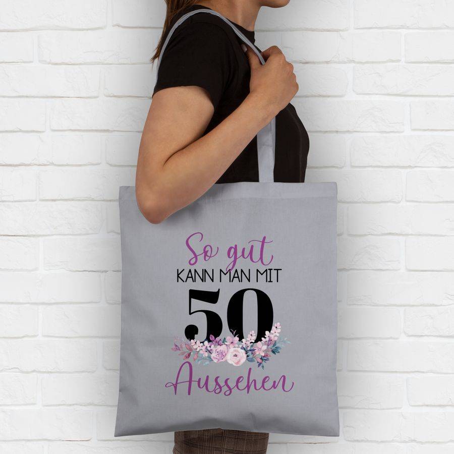 Shirtracer So Gut Kann Man Mit 50 Aussehen - Blumenarrangement Zum Fünfzigsten - Lila Sc Shirtracer