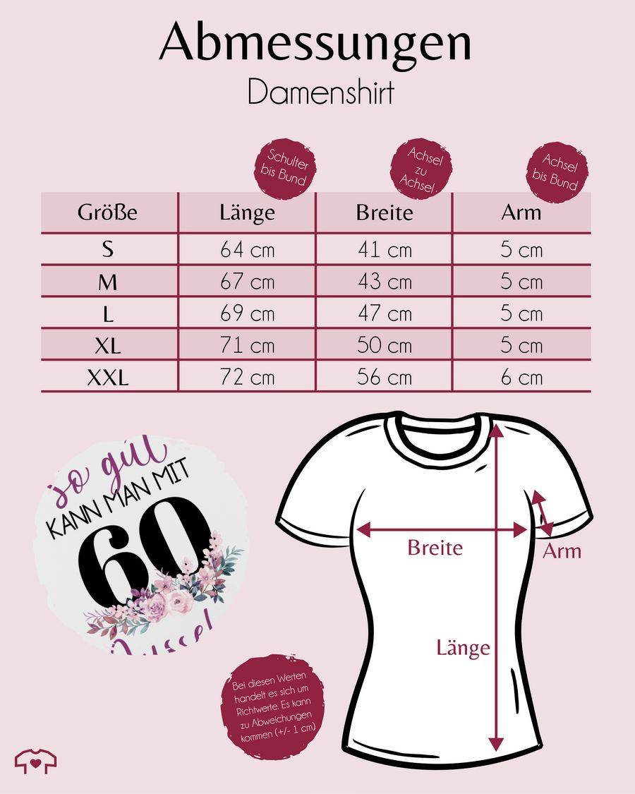 Shirtracer So Gut Kann Man Mit 60 Aussehen - Blumenar­ran­ge­ment Zum Sechzigsten - Lila Sc Shirtracer
