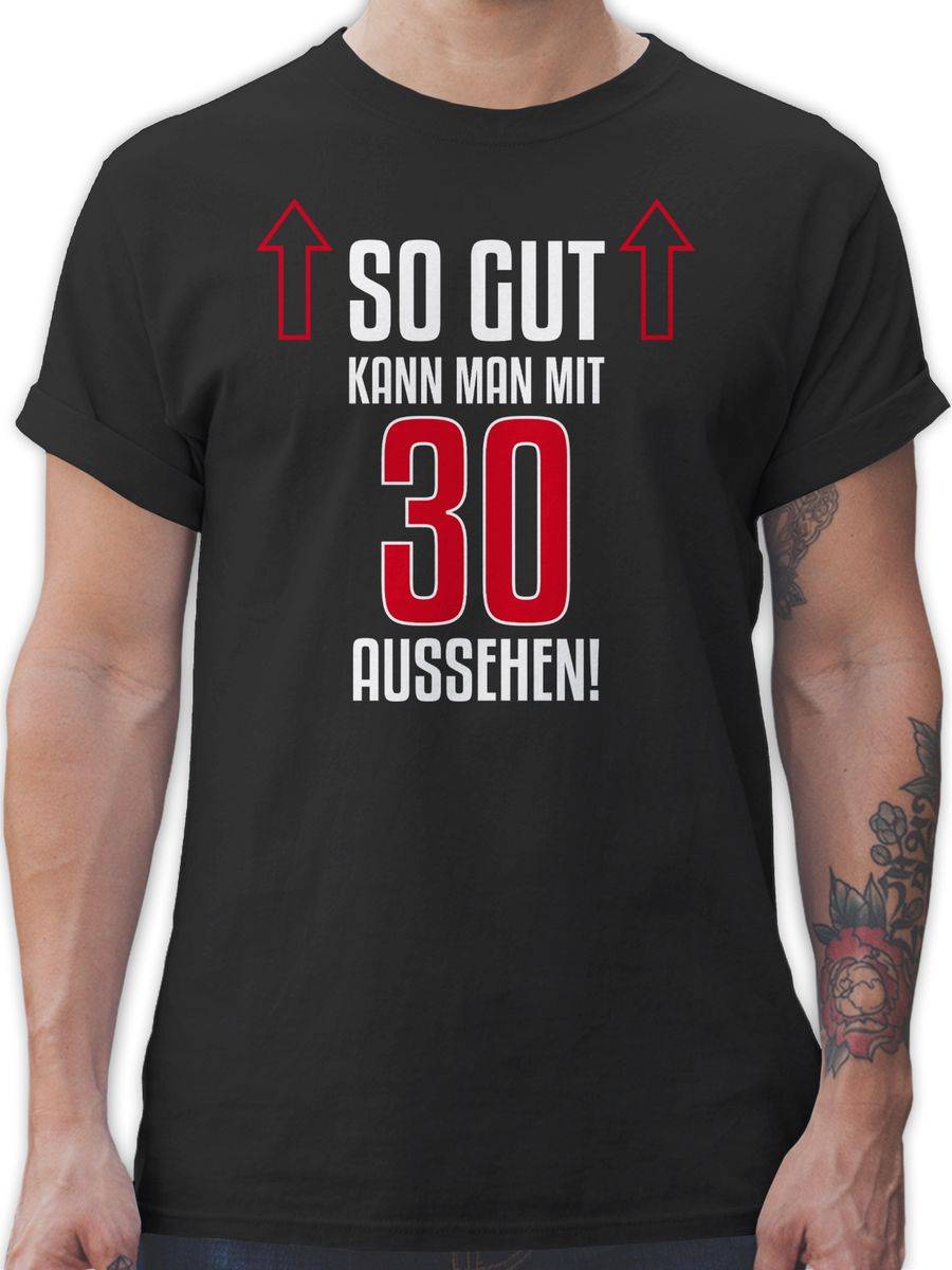 Shirtracer So gut kann man mit dreißig aussehen: Tshirt Turnbeutel Shirtracer
