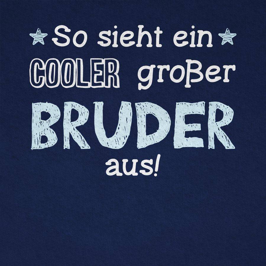 Shirtracer So Sieht Ein Cooler Großer Bruder Aus Weiß/blau: Tshirt Turnbeutel Shirtracer