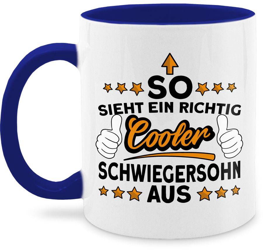 Shirtracer So sieht ein richtig cooler Schwiegersohn aus! - schwarz/orange: Tshirt Rucksack Shirtracer