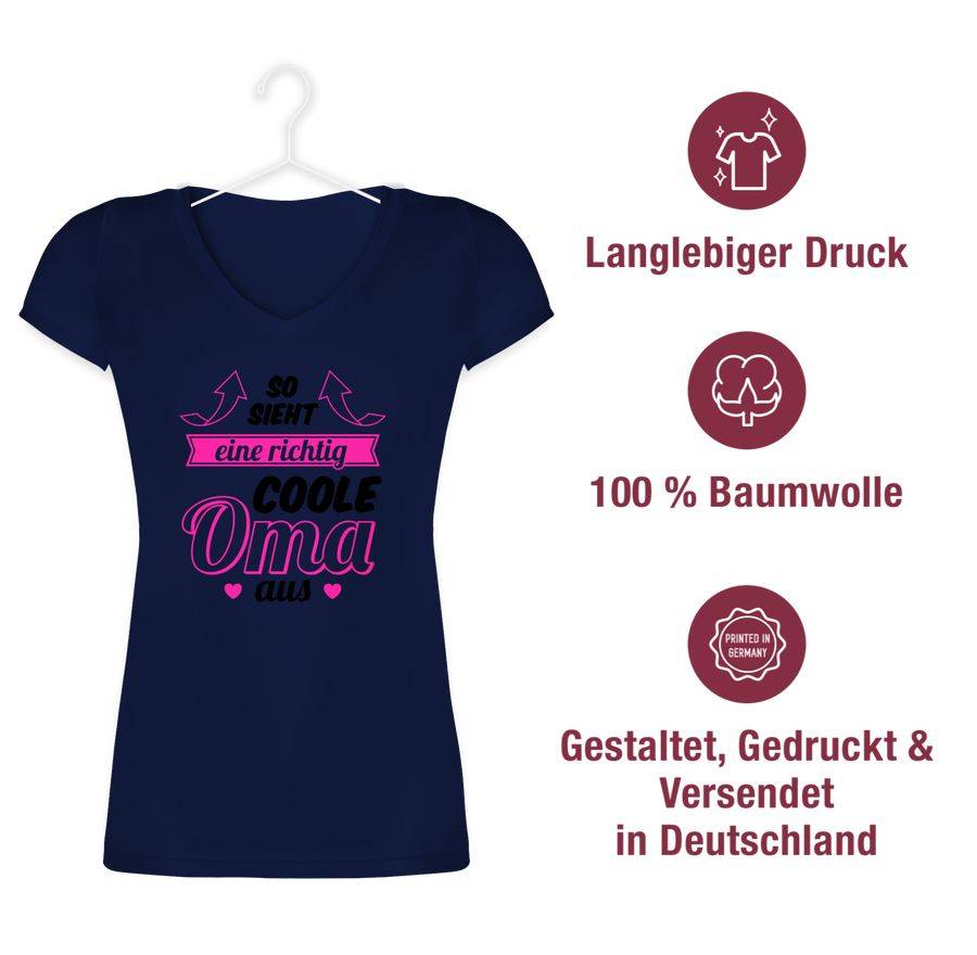 Shirtracer So Sieht Eine Richtig Coole Oma Aus - Schwarz/fuchsia Shirts & Mehr Shirtracer