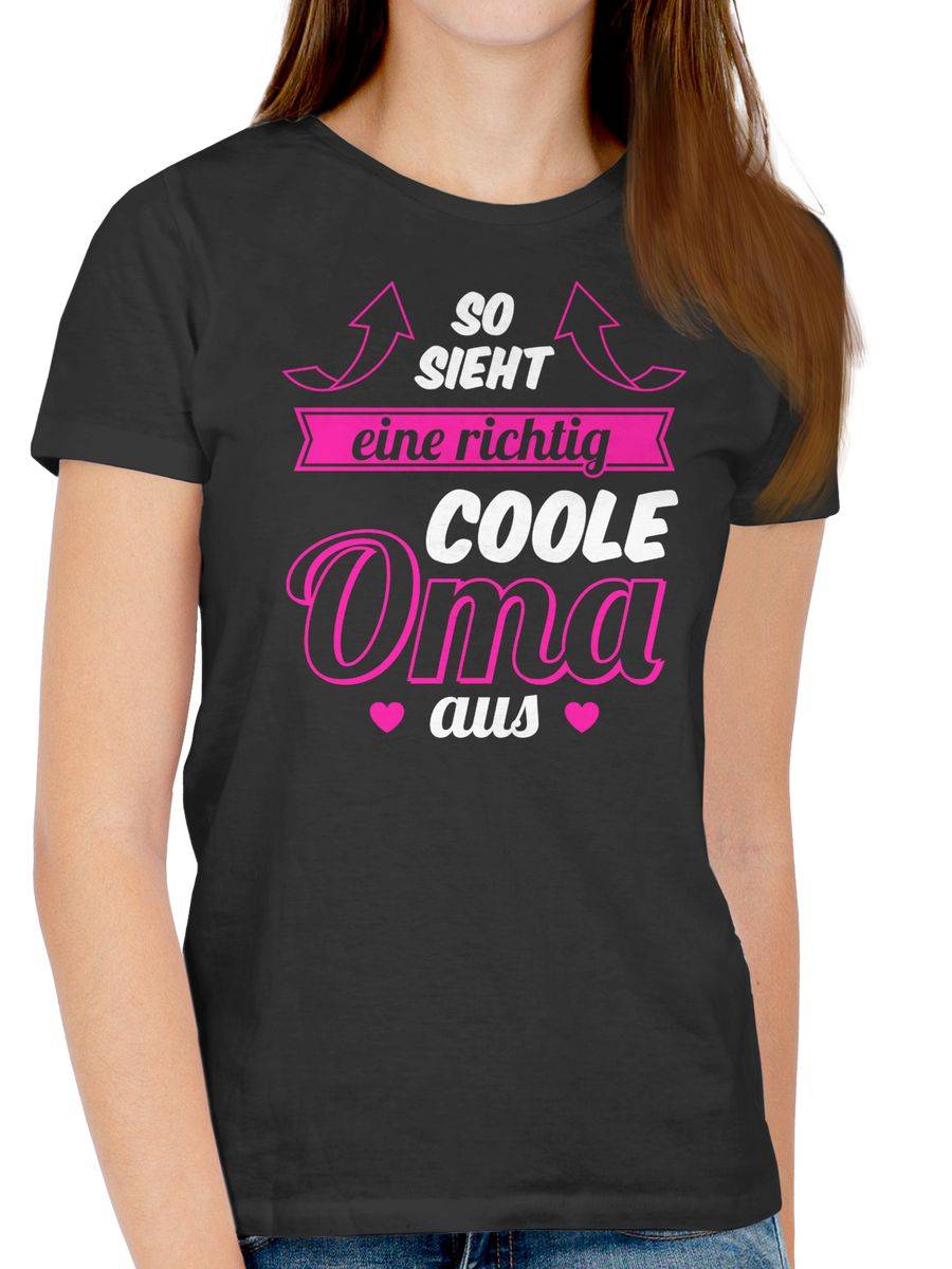Shirtracer So Sieht Eine Richtig Coole Oma Aus - Weiß/fuchsia Shirts & Mehr Shirtracer