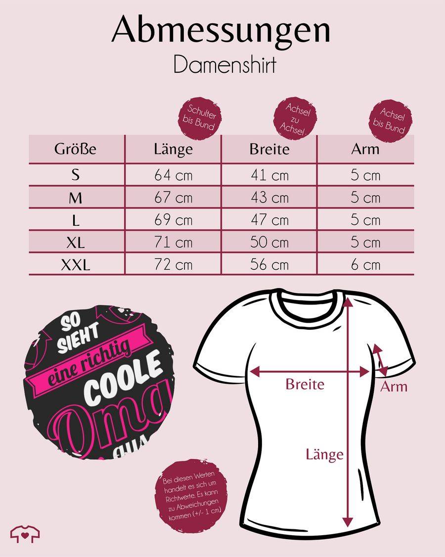 Shirtracer So Sieht Eine Richtig Coole Oma Aus - Weiß/fuchsia Shirts & Mehr Shirtracer