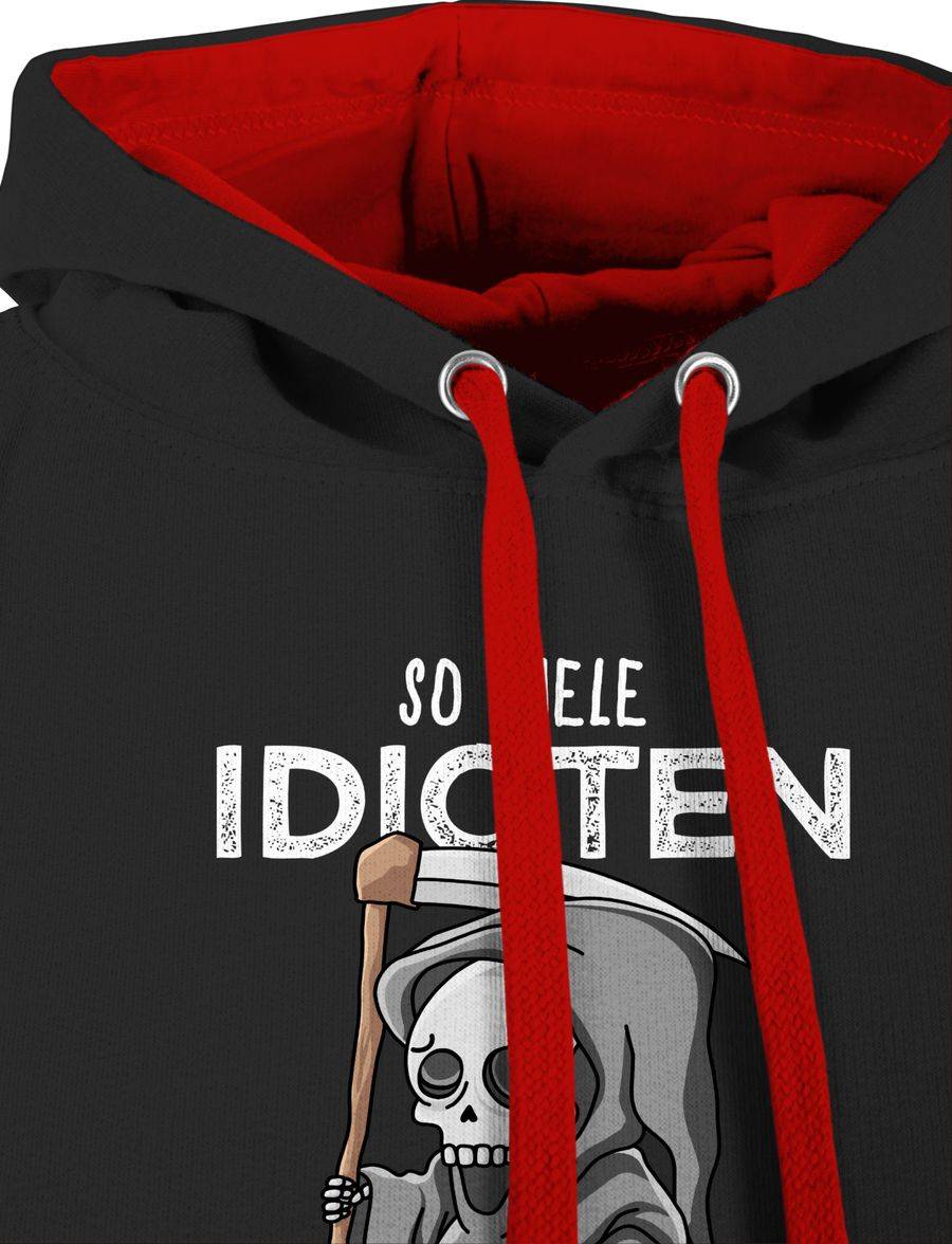 Shirtracer So Viele Idioten Und Nur Eine Sense - Weiß: Tshirt Rucksack Shirtracer