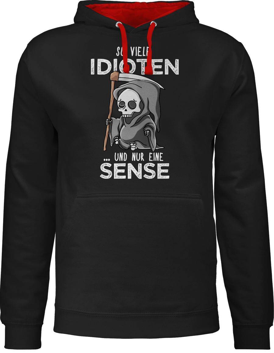 Shirtracer So Viele Idioten Und Nur Eine Sense - Weiß: Tshirt Rucksack Shirtracer