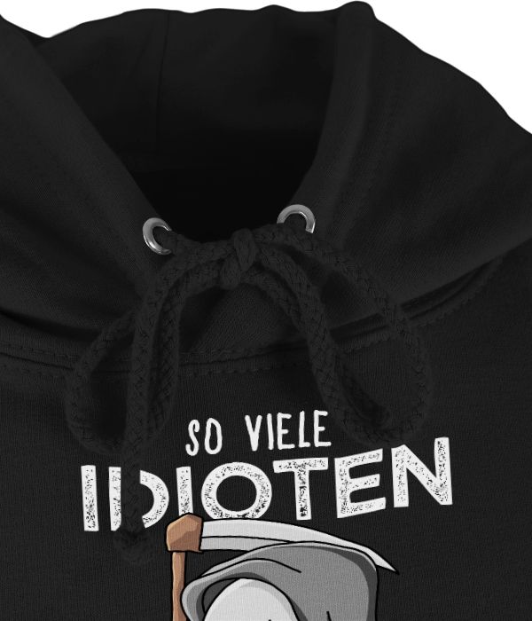 Shirtracer So Viele Idioten Und Nur Eine Sense - Weiß: Tshirt Rucksack Shirtracer
