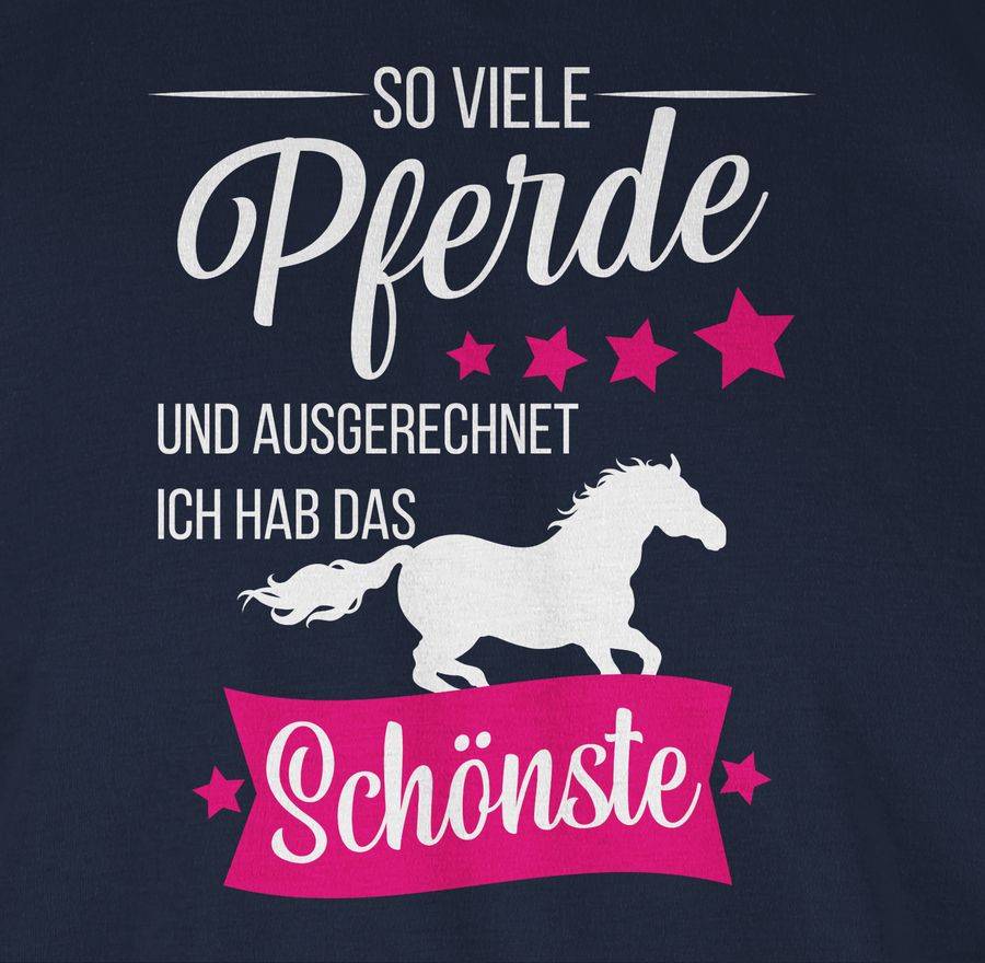 Shirtracer So Viele Pferde Und Ich Hab Das Schönste Weiß: T-Shirt Rucksack Shirtracer