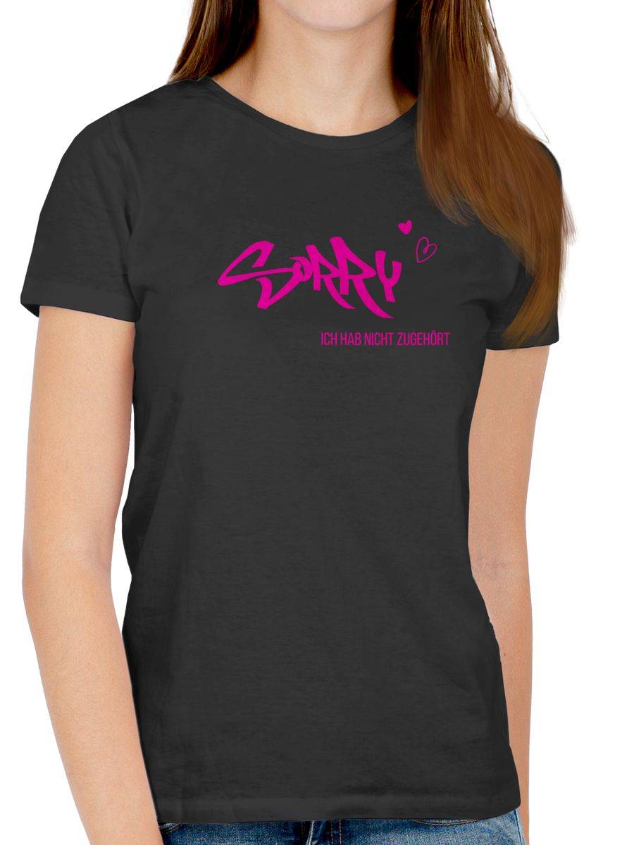 Shirtracer Sorry Ich Hab Nicht Zugehört: T-Shirt Turnbeutel Shirtracer