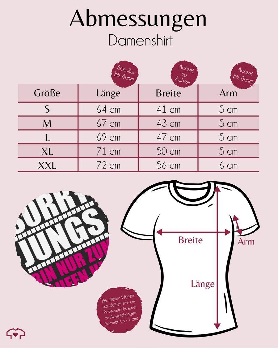 Shirtracer Sorry Jungs Bin Nur Zum Saufen Hier - Weiß/fuchsia Shirts & Mehr Shirtracer