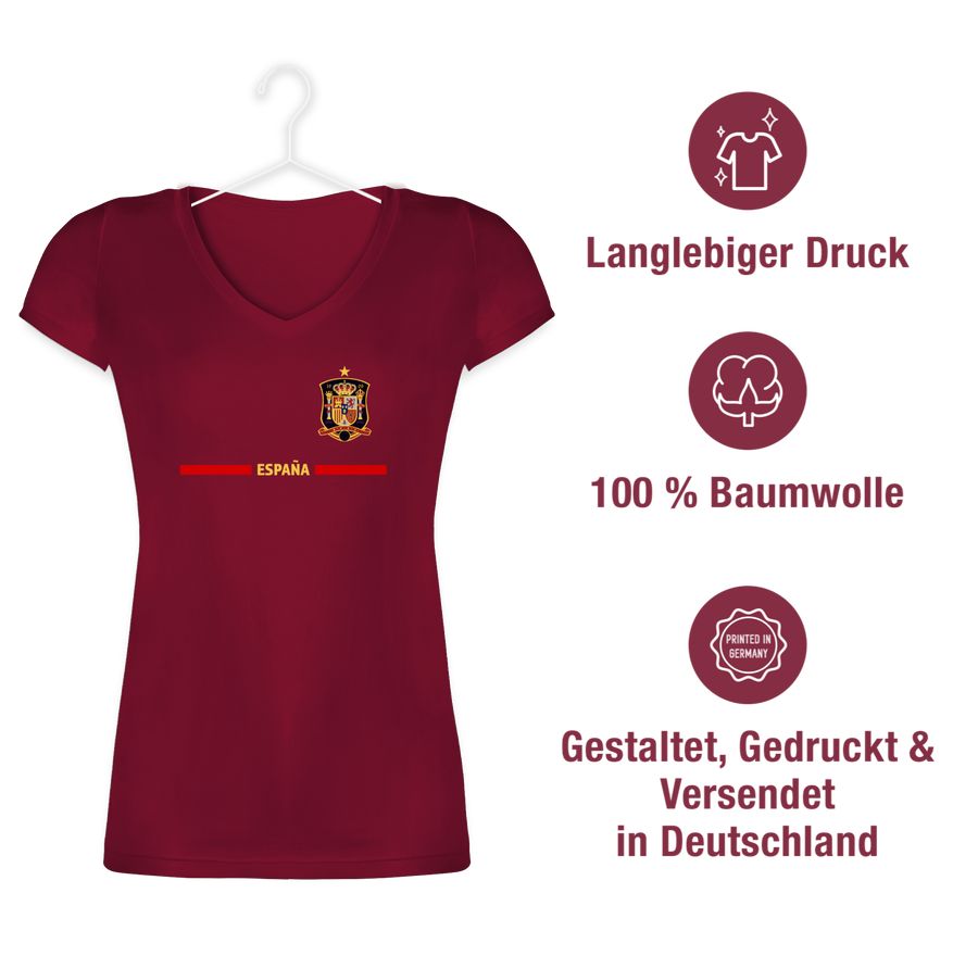 Shirtracer Spanisches Trikot Wappen España Mit Stolz Spanien Fan-Motiv Shirtracer