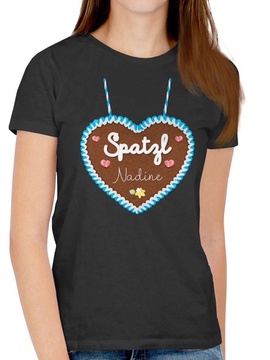 Shirtracer Spatzl - Lebkuchenherz Individuell - Hellblau Shirts & Mehr Shirtracer