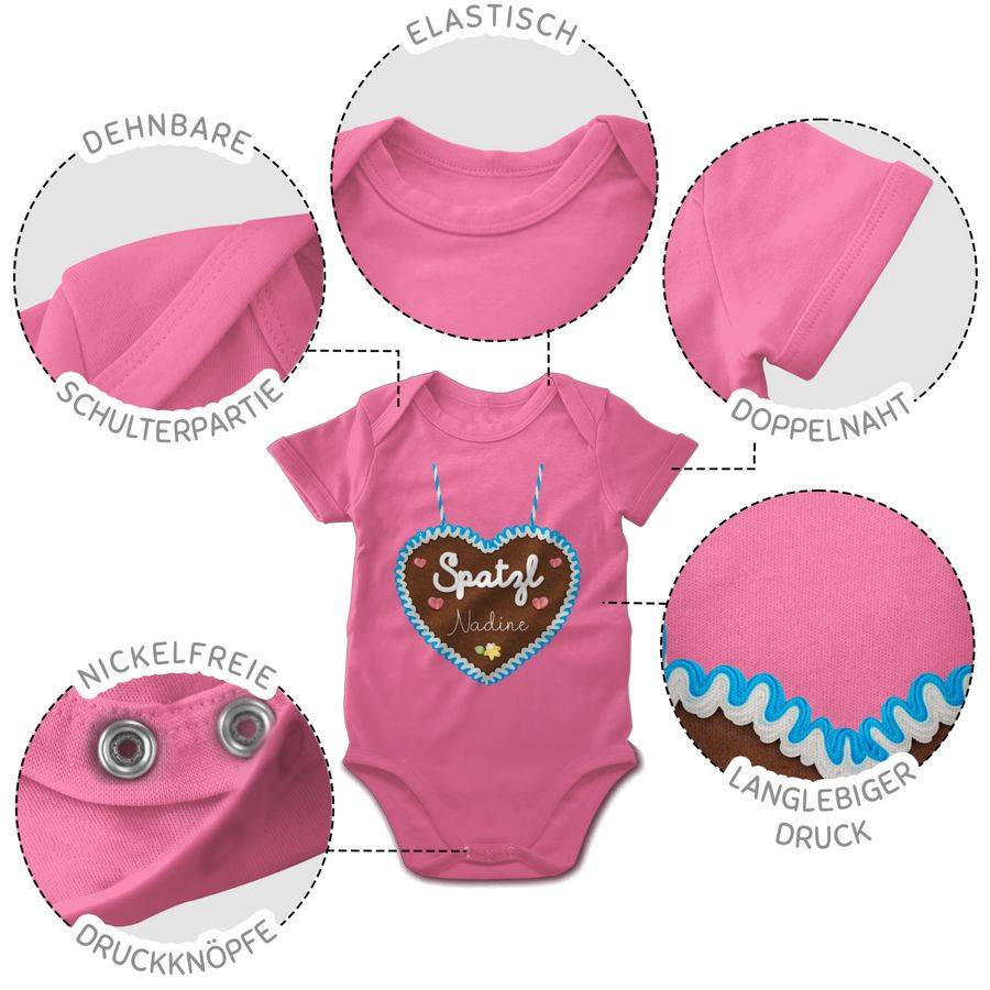 Shirtracer Spatzl - Lebkuchenherz Individuell - Hellblau Shirts & Mehr Shirtracer