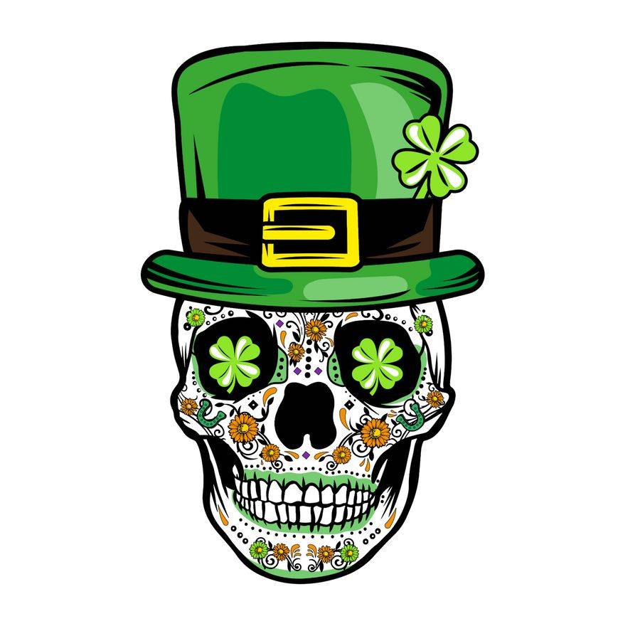Shirtracer St. Patrick’s Day - Totenkopf: Tshirt Turnbeutel Shirtracer