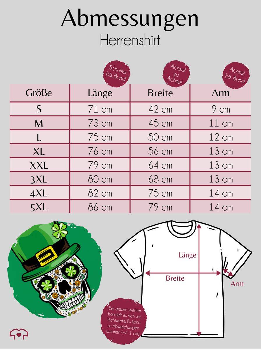 Shirtracer St. Patrick’s Day - Totenkopf: Tshirt Turnbeutel Shirtracer