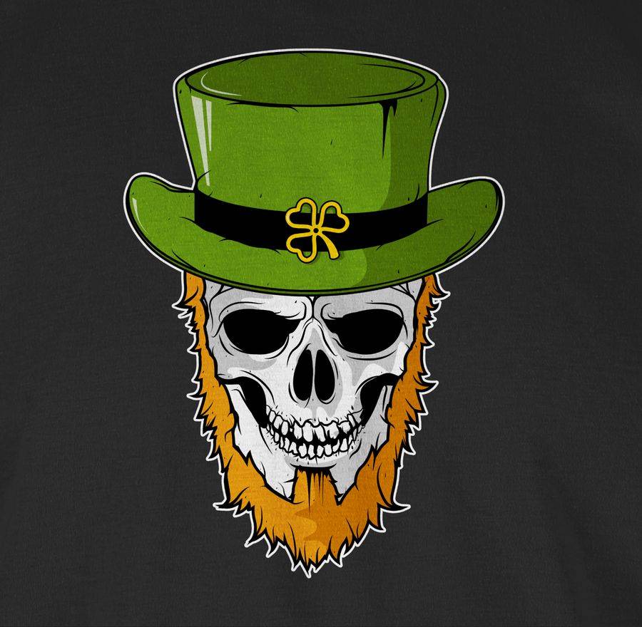Shirtracer St. Patricks Day - Totenkopf: T-Shirt Rucksack Shirtracer