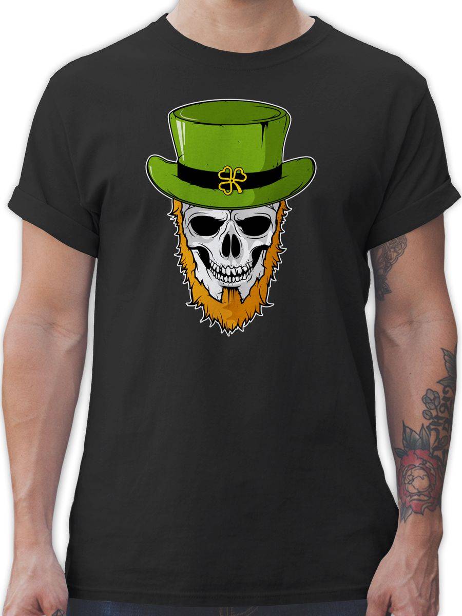 Shirtracer St. Patricks Day - Totenkopf: T-Shirt Rucksack Shirtracer